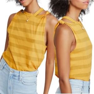 Free People We the Free NEW Womens Size Small Striped Twist Tank Top Pullover